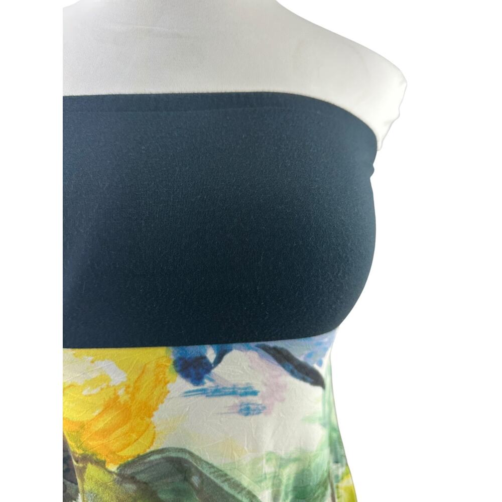 Jams World Strapless Tube Mini Dress Watercolor Size Large Art to Wear Beachy - Picture 4 of 14